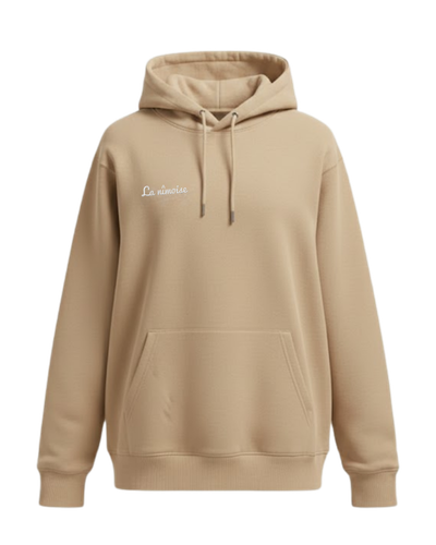 Hoodie beige femme face