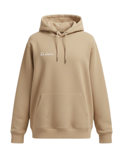 Hoodie beige homme face
